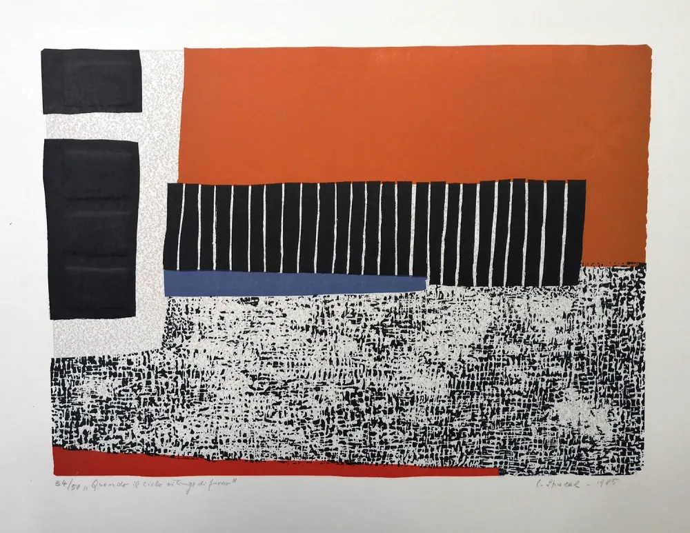 木版 Spacal - Quando il cielo si tinge di fuoco