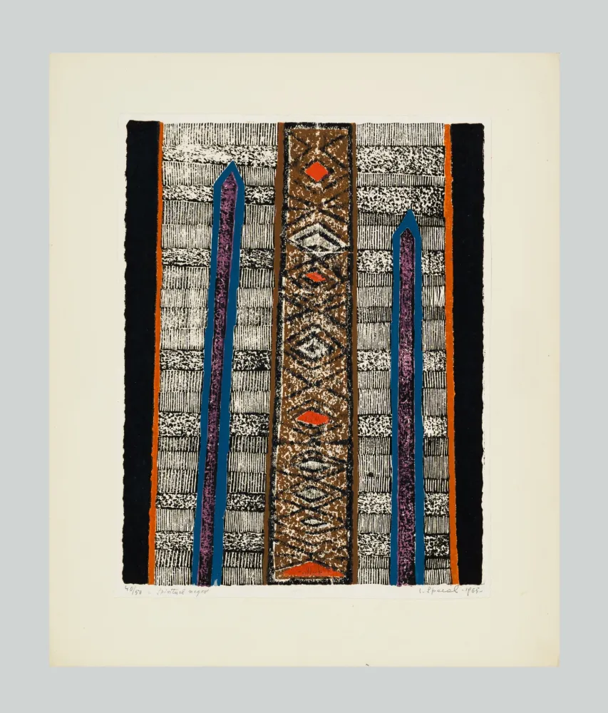 リノリウム彫版 Spacal - Spiritual negro