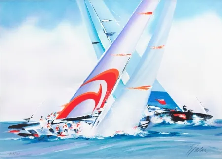 リトグラフ Spahn - Coupe de l’America - Alinghi