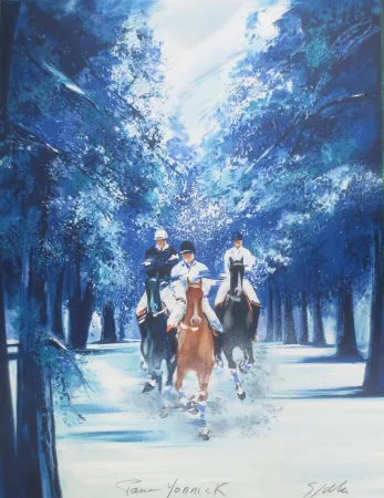 リトグラフ Spahn - Forêt bleue