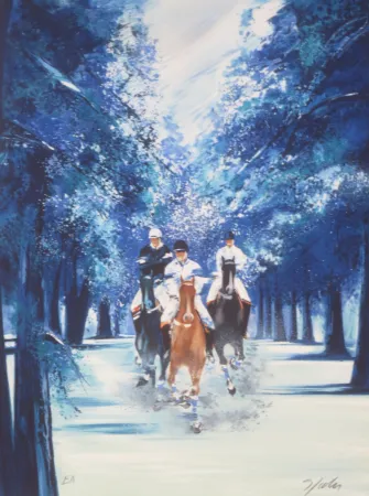 リトグラフ Spahn - Forêt bleue