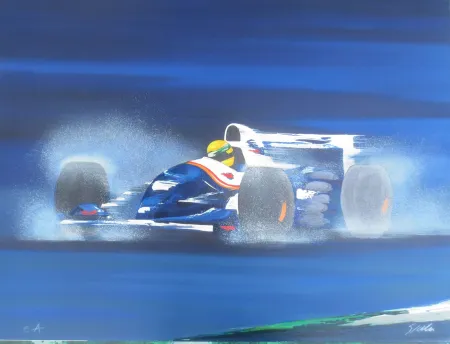 リトグラフ Spahn -  Formule I bleue