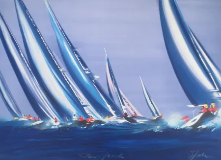 リトグラフ Spahn - Régates II