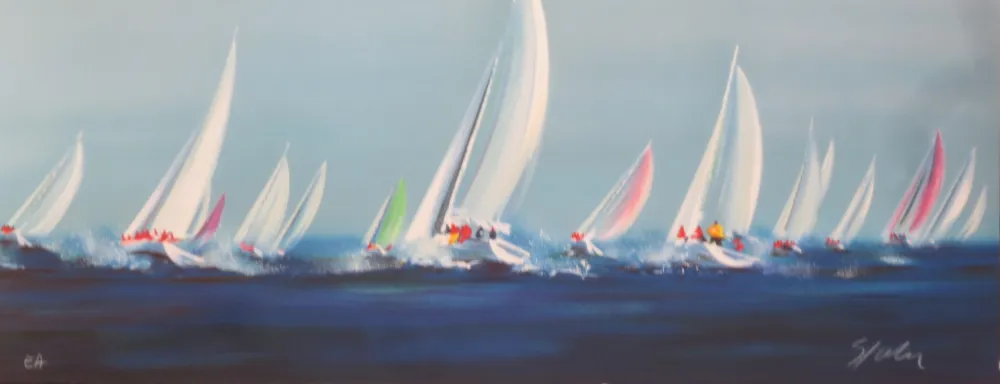 リトグラフ Spahn - Voile panoramique