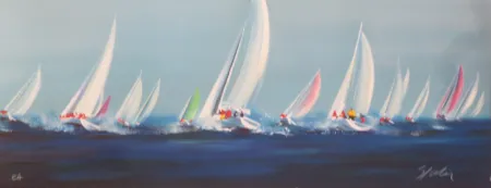 リトグラフ Spahn - Voile panoramique