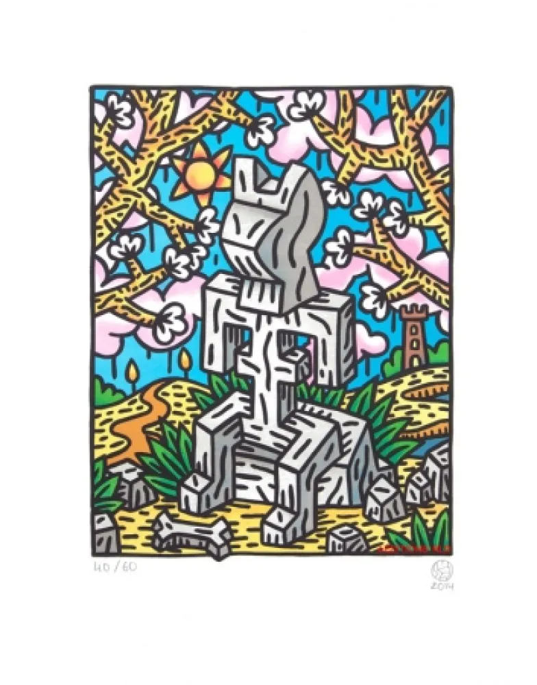 リトグラフ Speedy Graphito - Le printemps