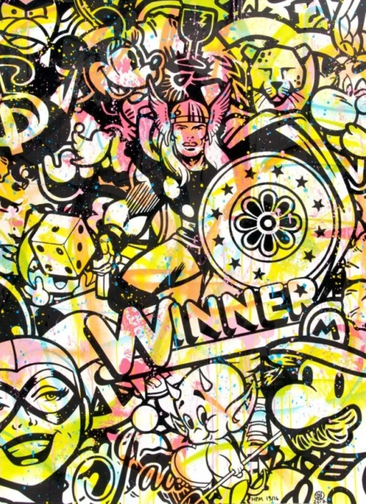 リトグラフ Speedy Graphito - Winner