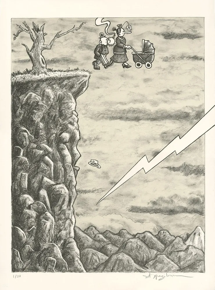 リトグラフ Spiegelman - Trump l'Oeil (grey version)