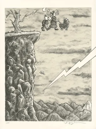 リトグラフ Spiegelman - Trump l'Oeil (grey version)