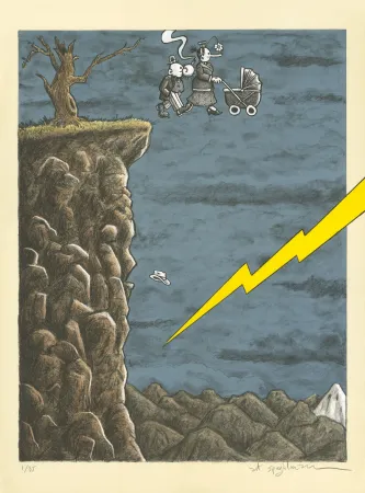 リトグラフ Spiegelman - Trump l'Oeil (grey version)