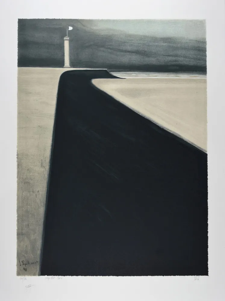 リトグラフ Spilliaert - Le Phare sur la Digue, 1908 | Promenade and Lighthouse, 1908