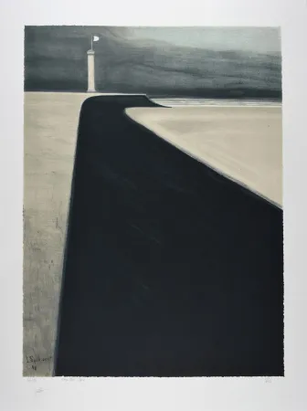 リトグラフ Spilliaert - Le Phare sur la Digue, 1908 | Promenade and Lighthouse, 1908