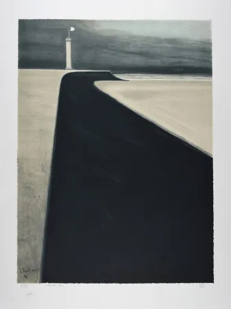 リトグラフ Spilliaert - Le Phare sur la Digue, 1908 | Promenade and Lighthouse, 1908