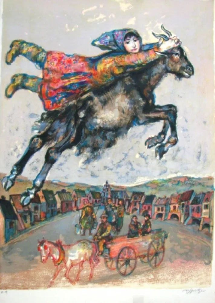 リトグラフ Spitzer - Au village