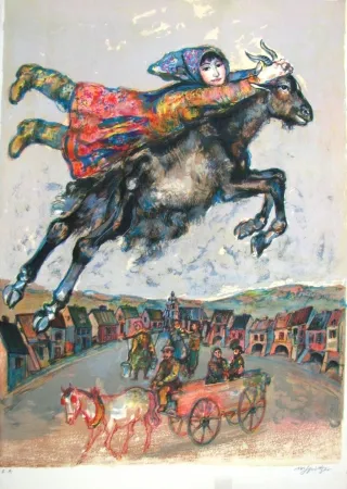 リトグラフ Spitzer - Au village