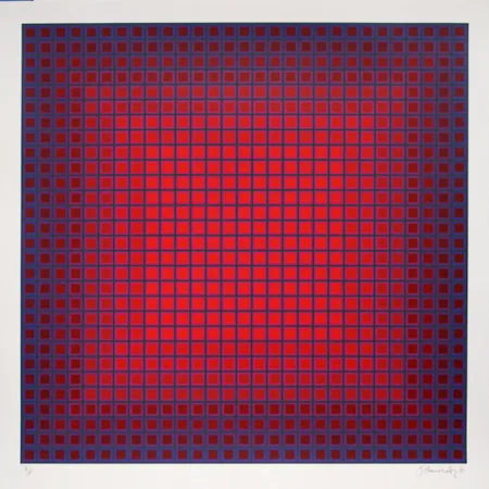 シルクスクリーン Stanczak - Compounded Red