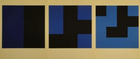 シルクスクリーン Stankowski - Wachsen verzweigen verfeinern. Fünteiliges Leporello