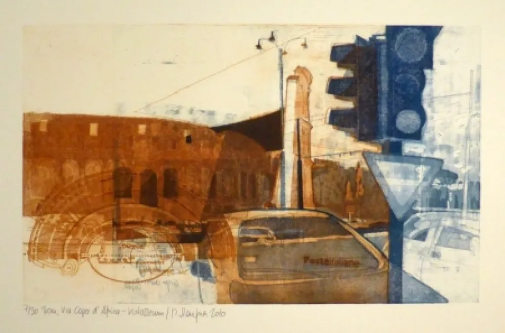 エッチング Staufner - Rom, Via Kapo d'Africa – Kolosseum