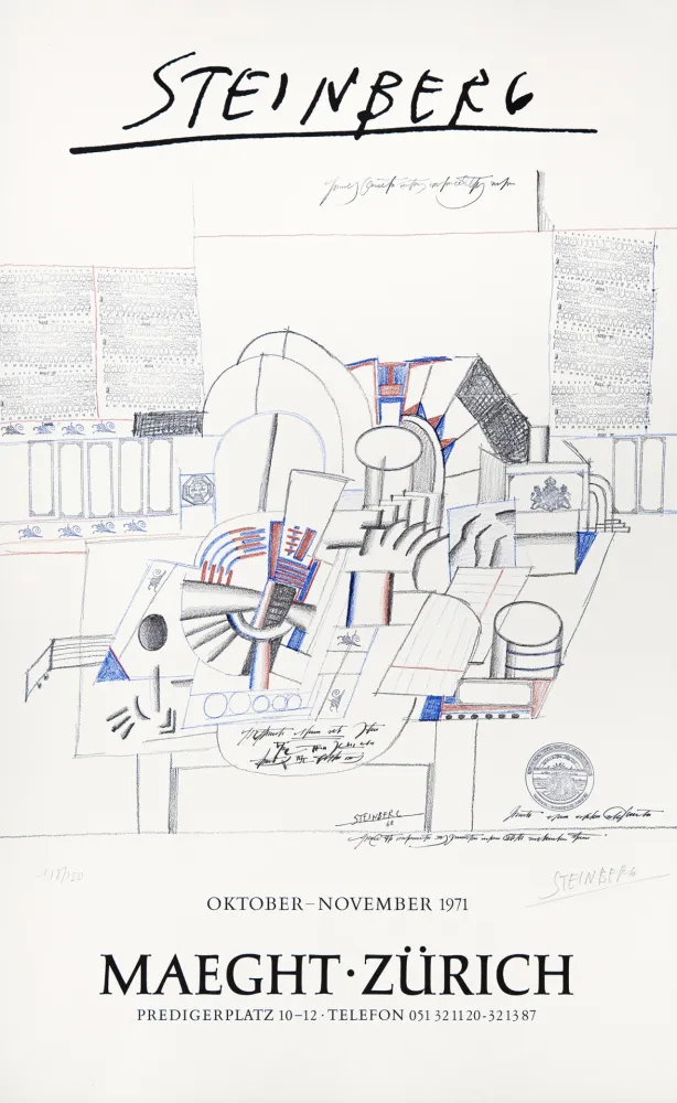 リトグラフ Steinberg - AVL Zürich 