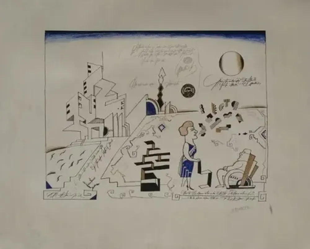 リトグラフ Steinberg - Bauhaus circa 1970