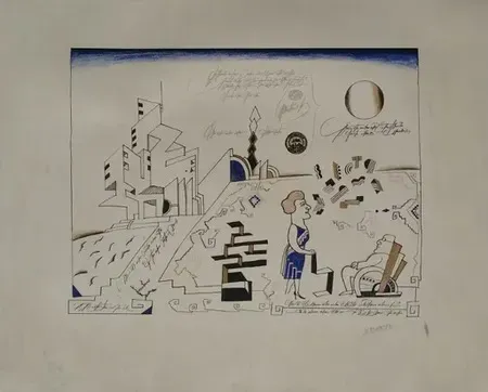 リトグラフ Steinberg - Bauhaus circa 1970
