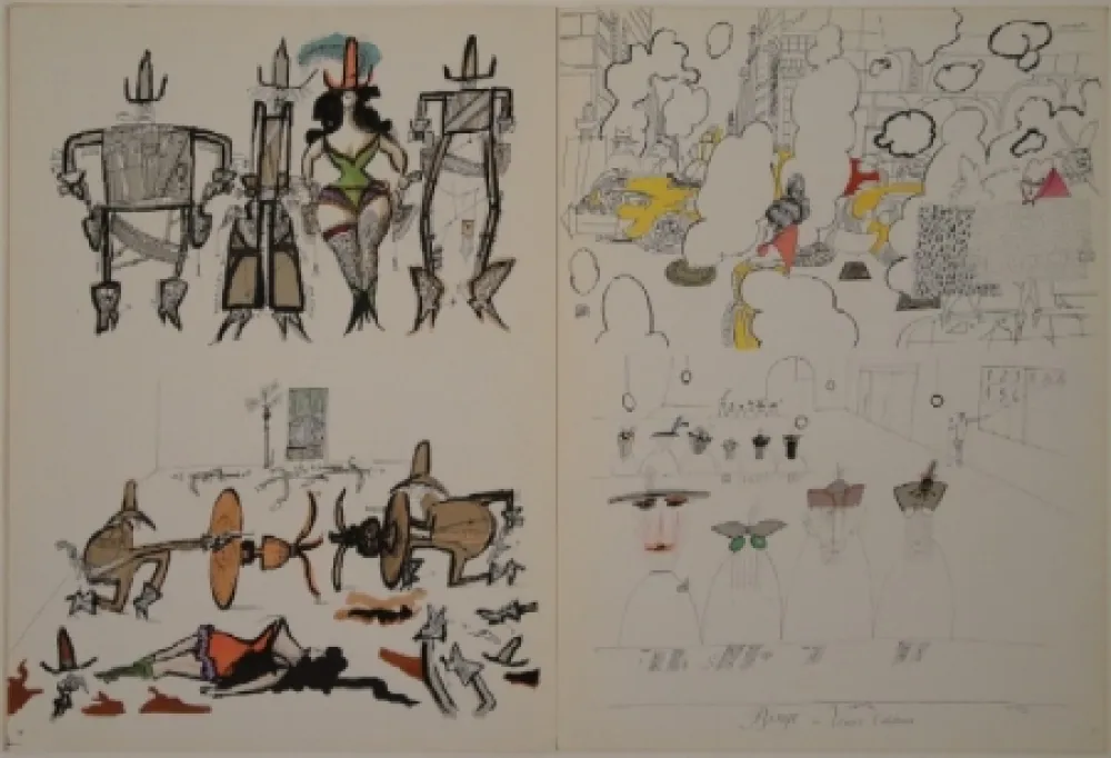 挿絵入り本 Steinberg - DERRIÈRE LE MIROIR, Nos 53-54