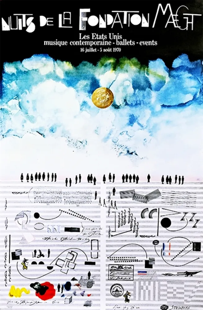 リトグラフ Steinberg - Saul Steinberg Nuits de La Fondation Maeght, 1970