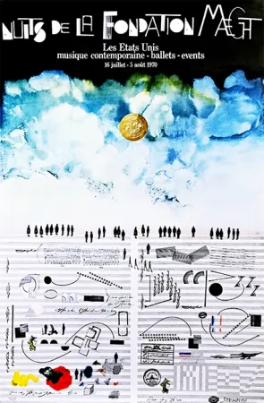 リトグラフ Steinberg - Saul Steinberg Nuits de La Fondation Maeght, 1970