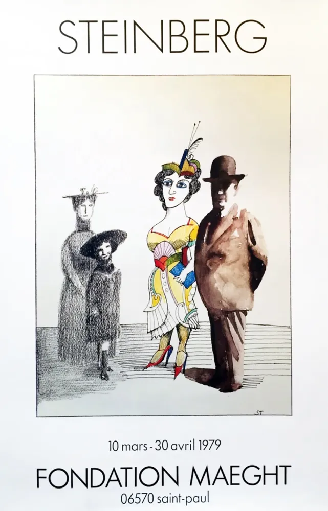 掲示 Steinberg - STEINBERG 1979. Fondation Maeght 10 mars - 30 avril 1979.