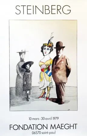 掲示 Steinberg - STEINBERG 1979. Fondation Maeght 10 mars - 30 avril 1979.