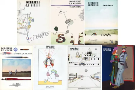 挿絵入り本 Steinberg - STEINBERG. Collection complète des 7 volumes de la revue DERRIÈRE LE MIROIR consacrés à Steinberg (de 1953 à 1980).