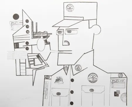 リトグラフ Steinberg - The General from the Peace Portfolio