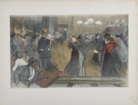 リトグラフ Steinlen - Bal des Barrières, 1897