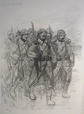 リトグラフ Steinlen - Chanson de route