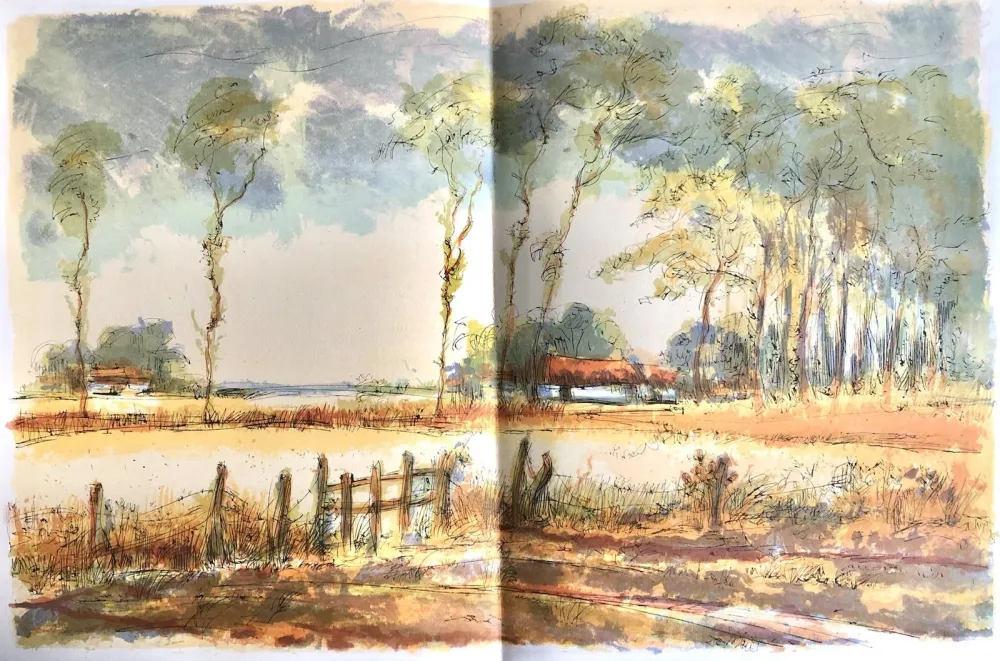 リトグラフ Steinlen - Forêt voisine