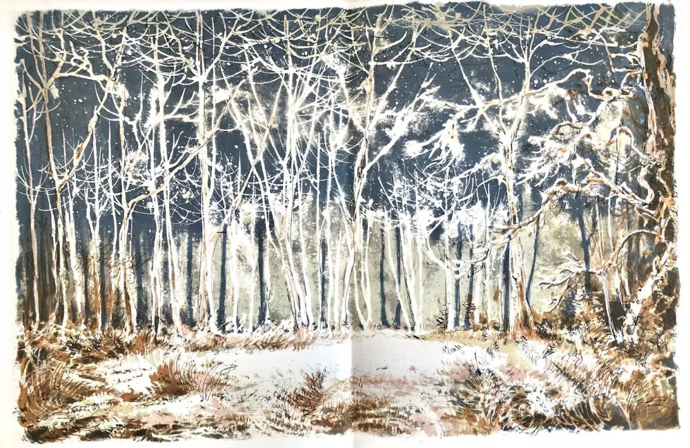 リトグラフ Steinlen - Forêt voisine