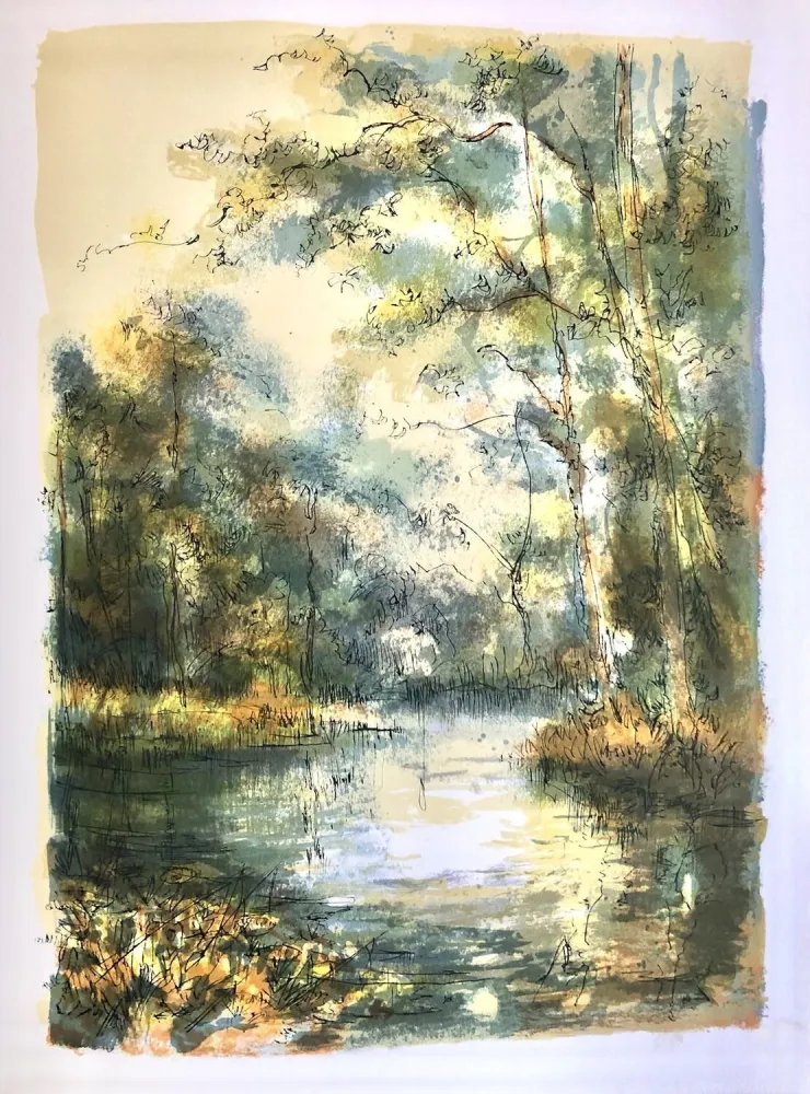 リトグラフ Steinlen - Forêt voisine