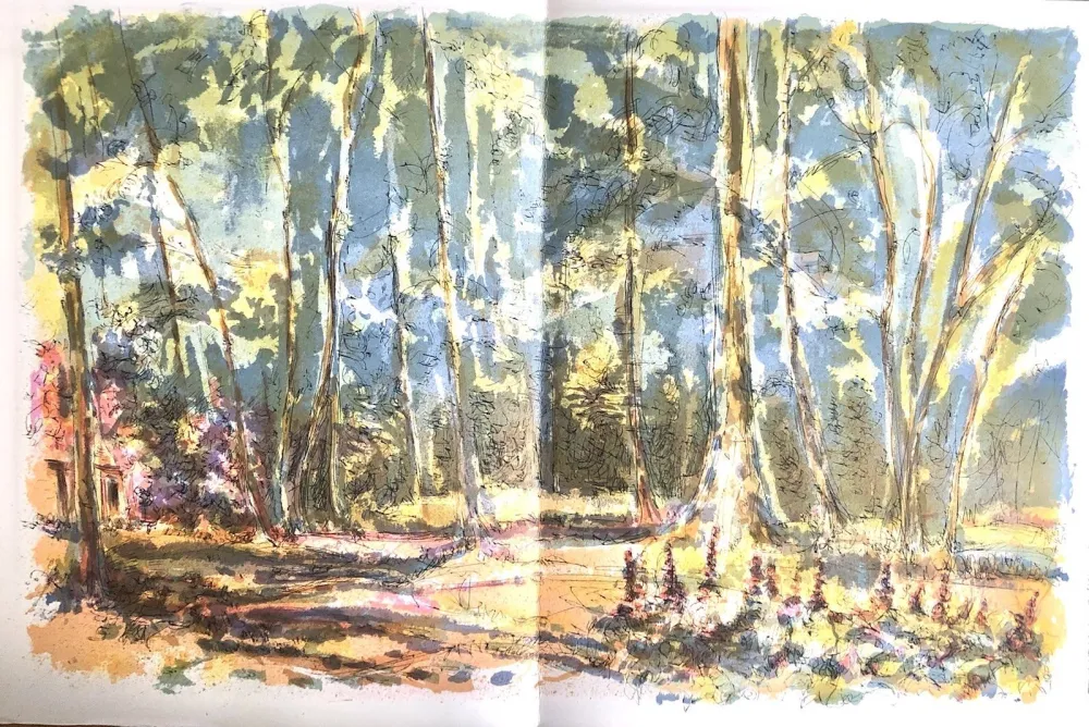 リトグラフ Steinlen - Forêt voisine