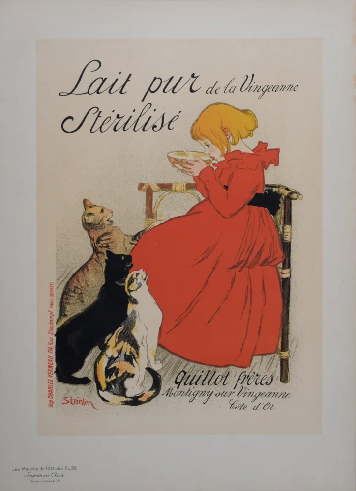 リトグラフ Steinlen - Lait Pur Stérilisé de la Vingeanne, Les Maitres de L’Affiche, 1897