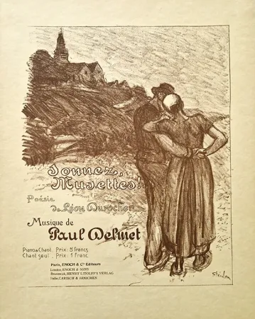 リトグラフ Steinlen - Sonnez Musettes!