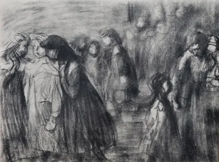 リトグラフ Steinlen - Steinlen et la rue