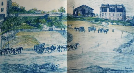 リトグラフ Steinlen - Steinlen et la rue