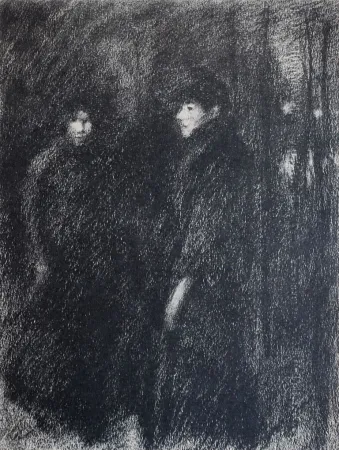 リトグラフ Steinlen - Steinlen et la rue