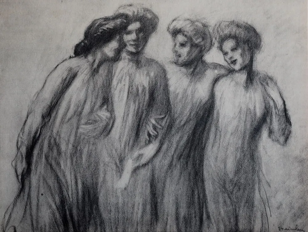 リトグラフ Steinlen - Steinlen et la rue