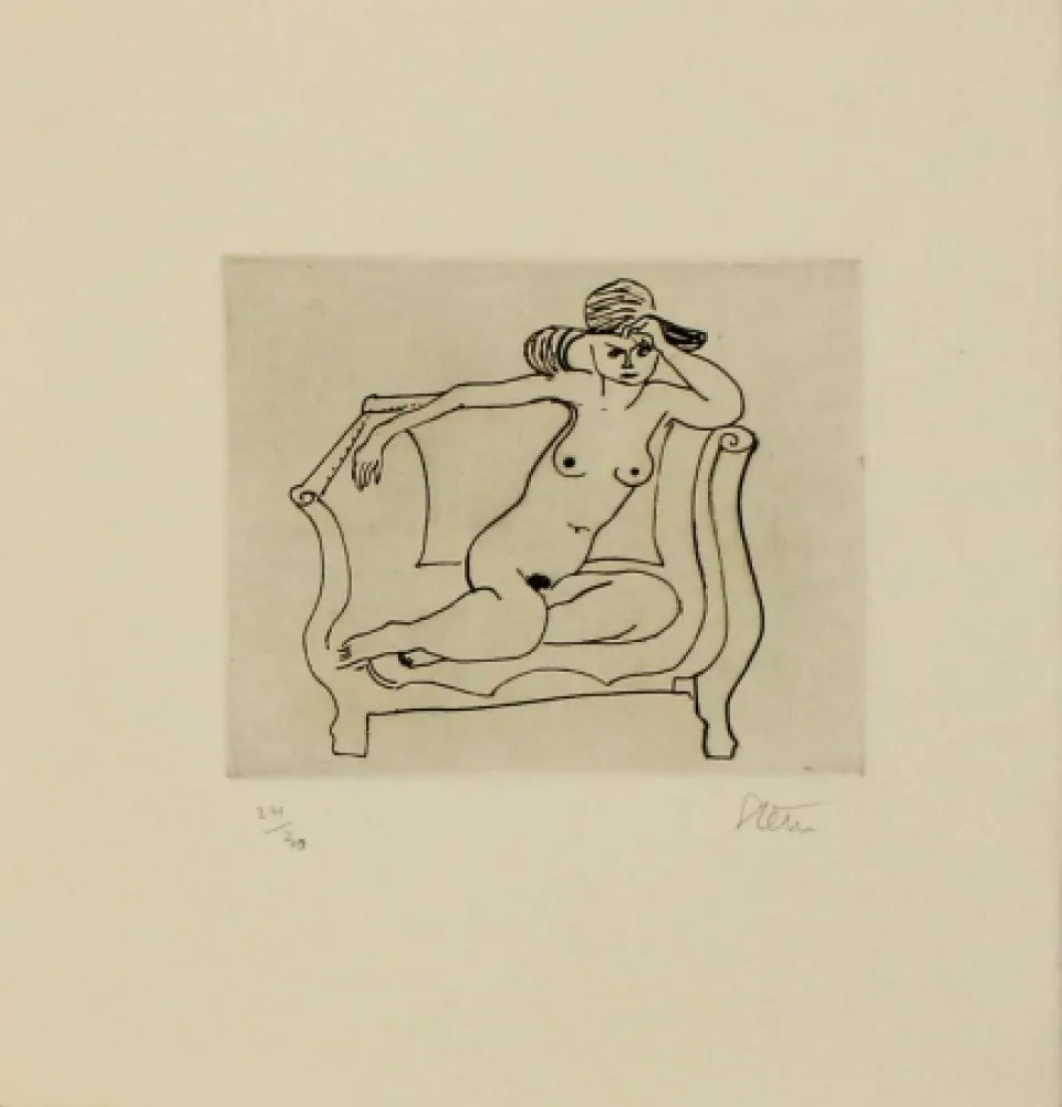 彫版 Stern - Dame au salon