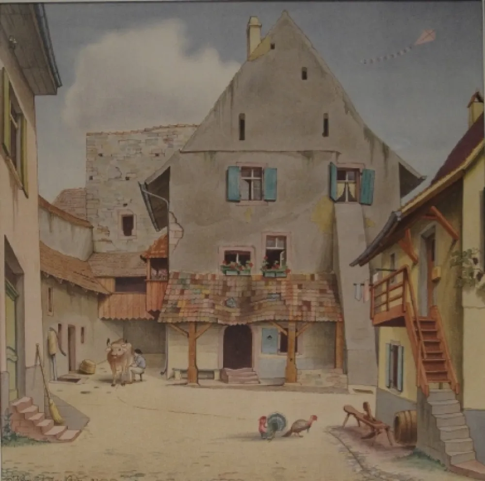 リトグラフ Stöcklin - Untitled