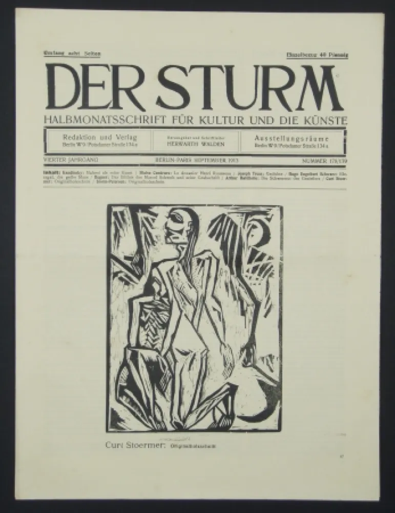 木版 Stoermer - Knieender Mann (Kneeling Man)