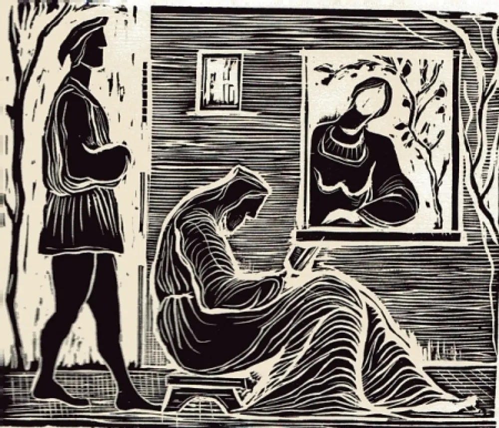 挿絵入り本 Stoppa - Sant'Abraam Romito e la Nipote Maria