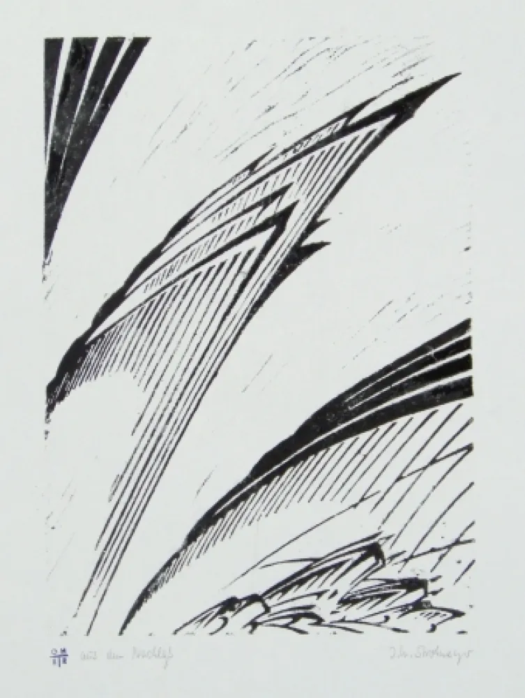 リノリウム彫版 Strohmeyer - Chilehaus (