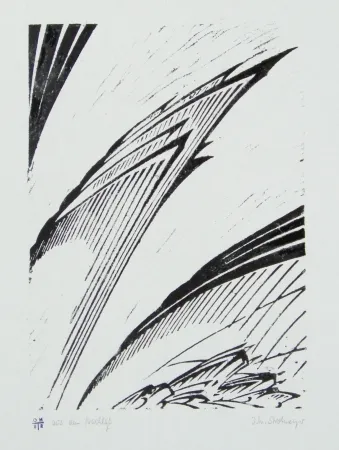 リノリウム彫版 Strohmeyer - Chilehaus (